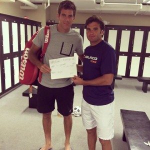 Malek Jaziri avec Juan Martin Del Potro à Miami