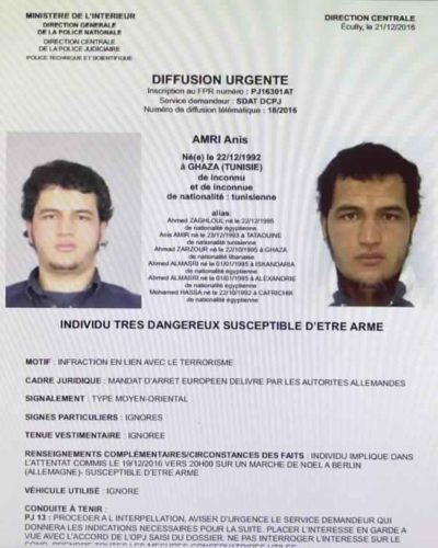 Avis de recherche d'Anis Amri