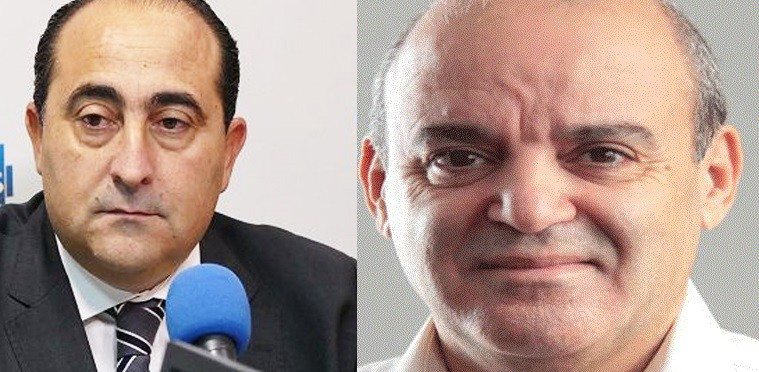 A gauche : Hichem Ben Ahmed, secrétaire d'Etat chargé du commerce extérieur. A droite : Faouzi Abderrahmnane, ministre de l'Emploi et de la formation professionnelle.