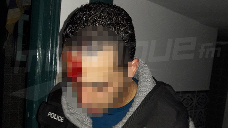 Sécuritaire blessé à Teboulba. ©Mosaïque FM
